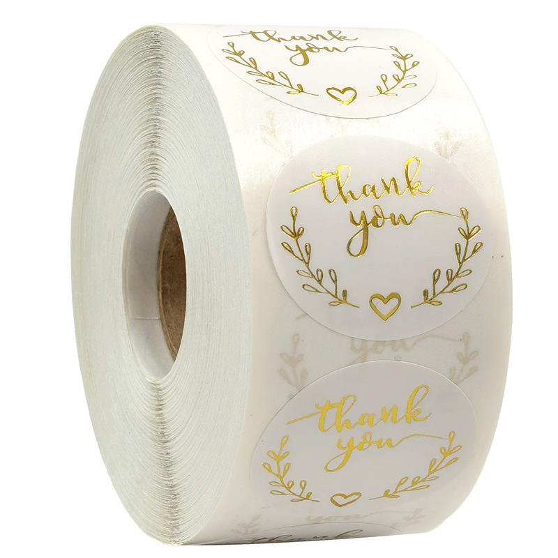 Stationery Supply Business - 100-500 Buah Emas Terima Kasih Stiker