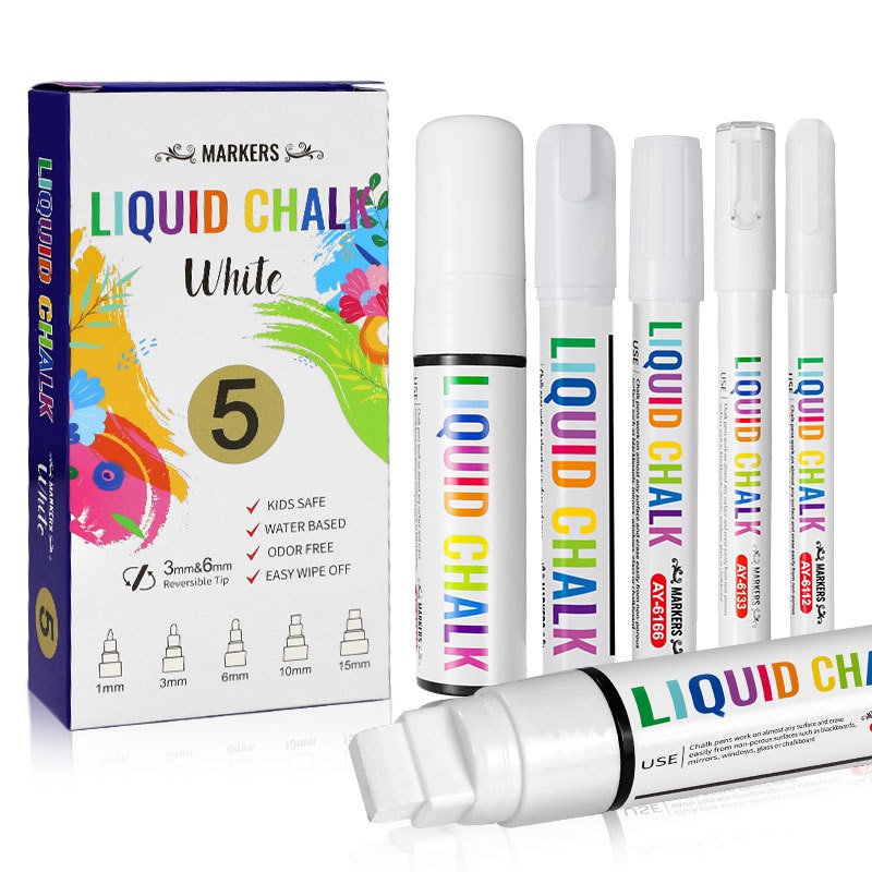 Whiteboard Marker Set - 5 Buah/Set Spidol Kapur Putih Spidol