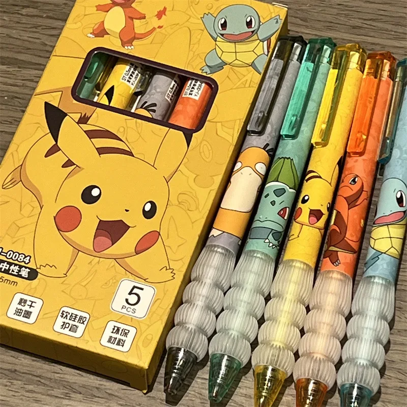 Gel Ink Pen Set - 5 Buah Set Pena Gel Pikachu
