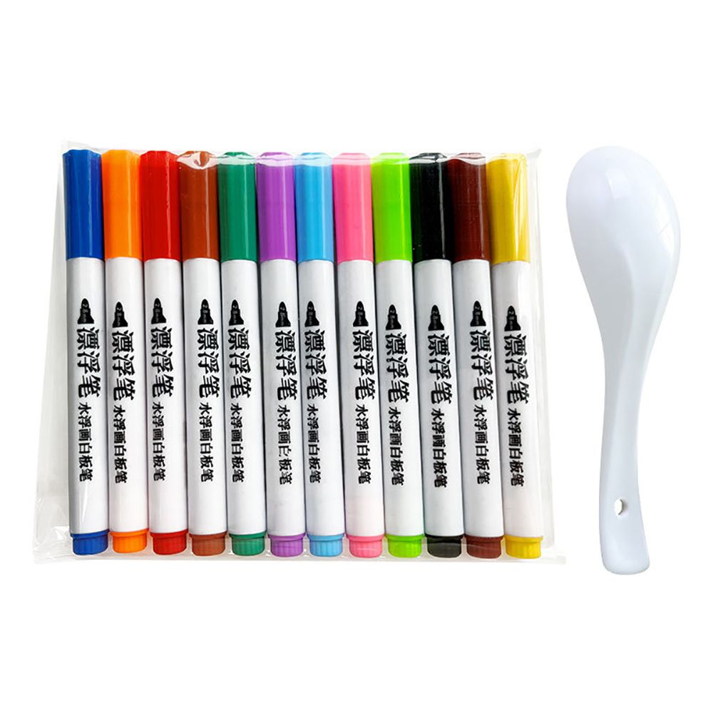 Whiteboard Marker Set - 4/8/12 Warna Sendok Keramik Gambar Air
