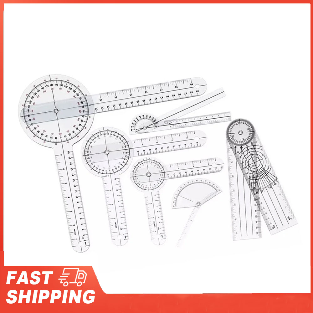 6 Buah Set Goniometer Medis PV - Ruler Set Transparent ulasan dan harga
