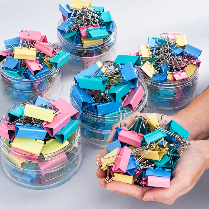 40PCS/Set Klip Binder Logam Pa - Supply Of Office Stationery ulasan dan harga