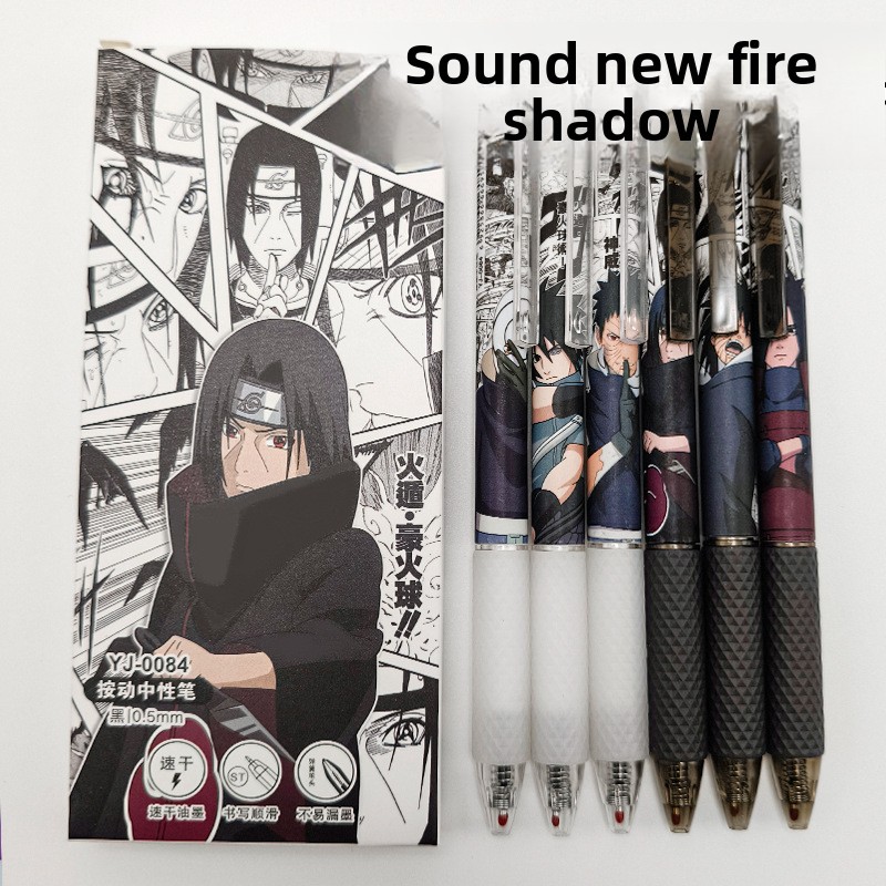 Pulpen Gel Anime Naruto Cetak  - Gel Ink Pen Set ulasan dan harga