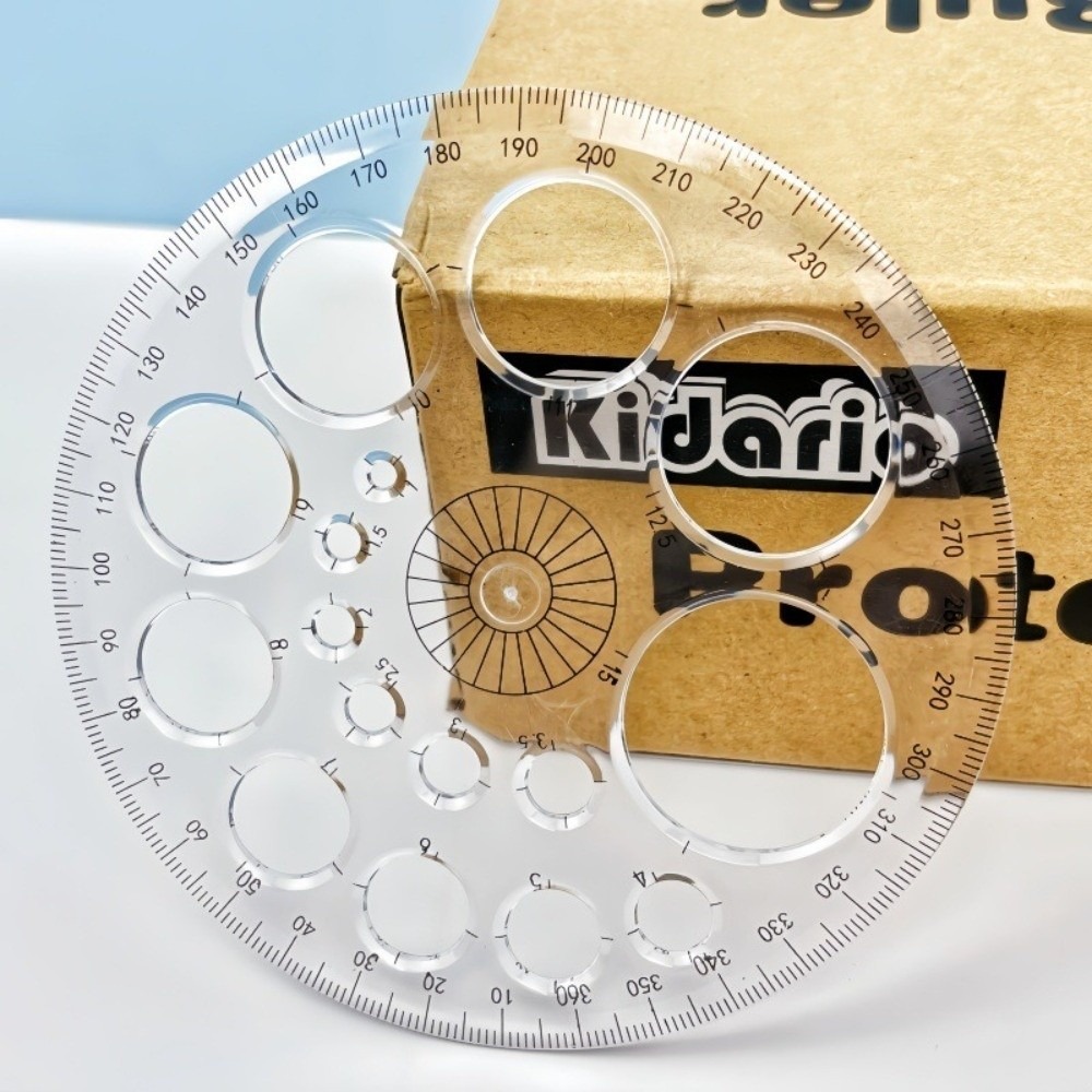 Penggaris Plastik Skala Bundar - Ruler Set Transparent ulasan dan harga