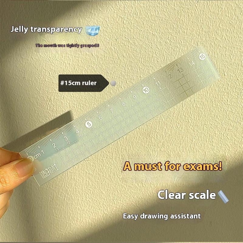 4 Buah/Set Set Penggaris Jelly - Ruler Set Transparent ulasan dan harga