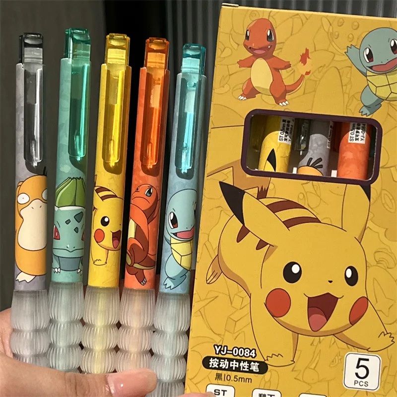 5 Buah Set Pena Gel Pikachu Pe - Gel Ink Pen Set ulasan dan harga