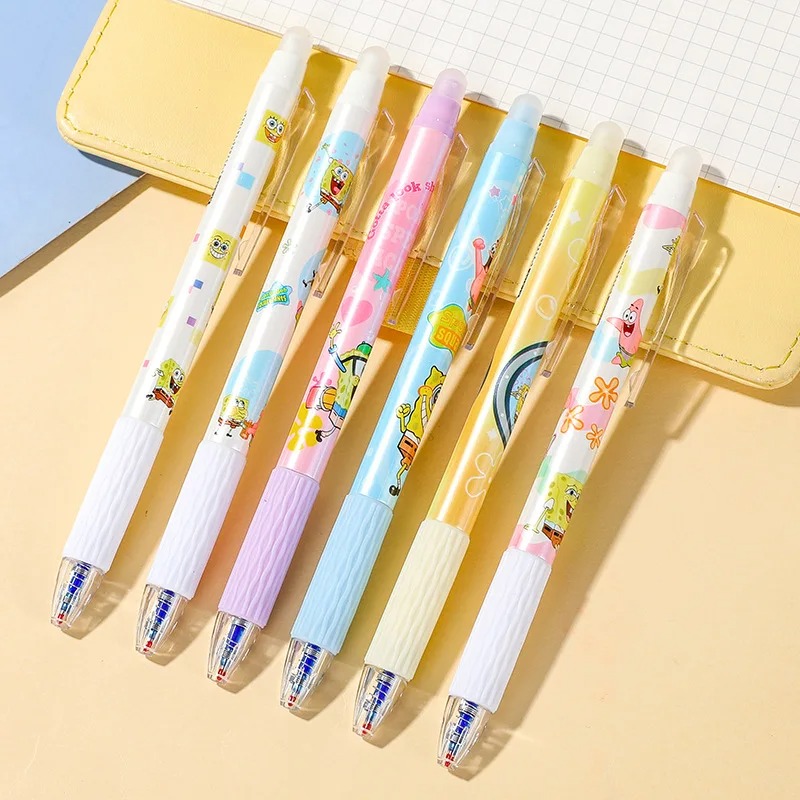 6 Buah/Set Pena SpongeBob Kawa - Gel Ink Pen Set ulasan dan harga