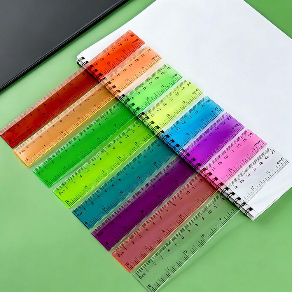 5pcs Penggaris Plastik Warna A - Ruler Set Transparent ulasan dan harga