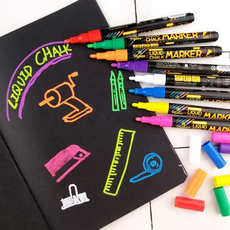 8 buah spidol kapur cair-pena  - Whiteboard Marker Set ulasan dan harga