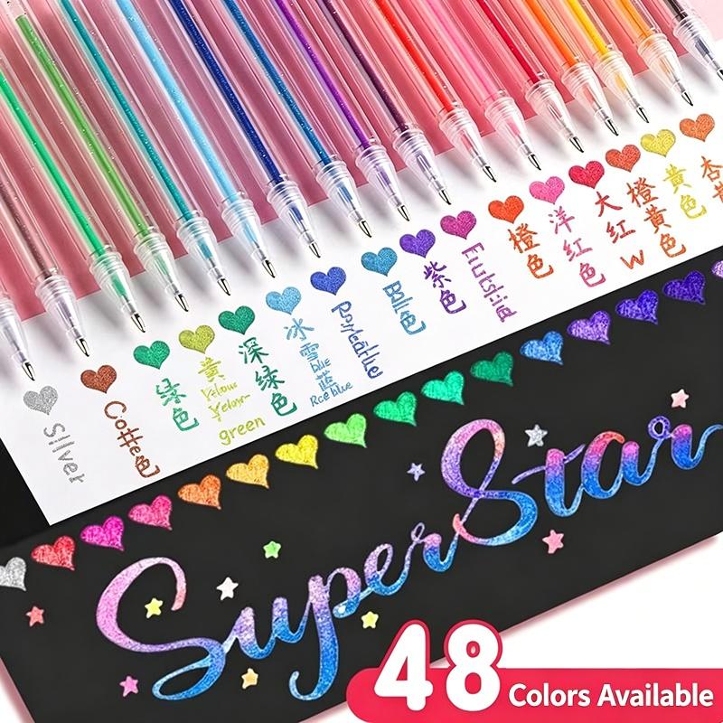 Set Pena Gel Glitter 24/36/48  - Gel Ink Pen Set ulasan dan harga