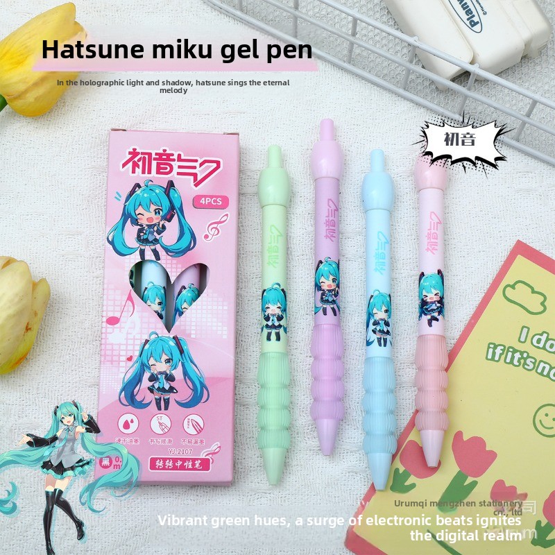 Pulpen Gel Hatsune Miku Kawaii - Gel Ink Pen Set ulasan dan harga