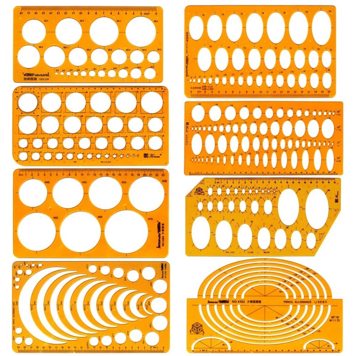 Set Templat Gambar Geometris D - Ruler Set Transparent ulasan dan harga