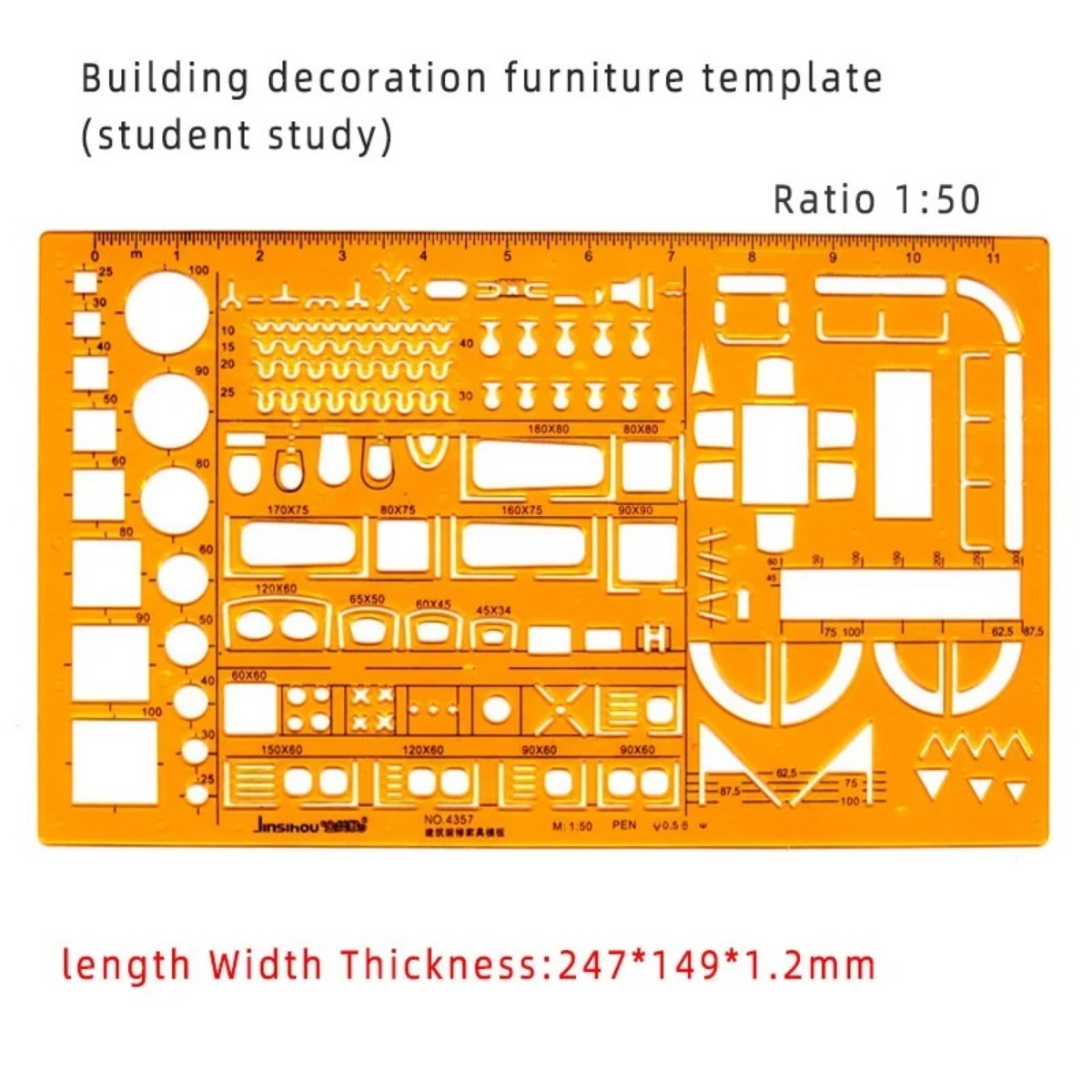 Set Templat Gambar Geometris D - Ruler Set Transparent ulasan dan harga