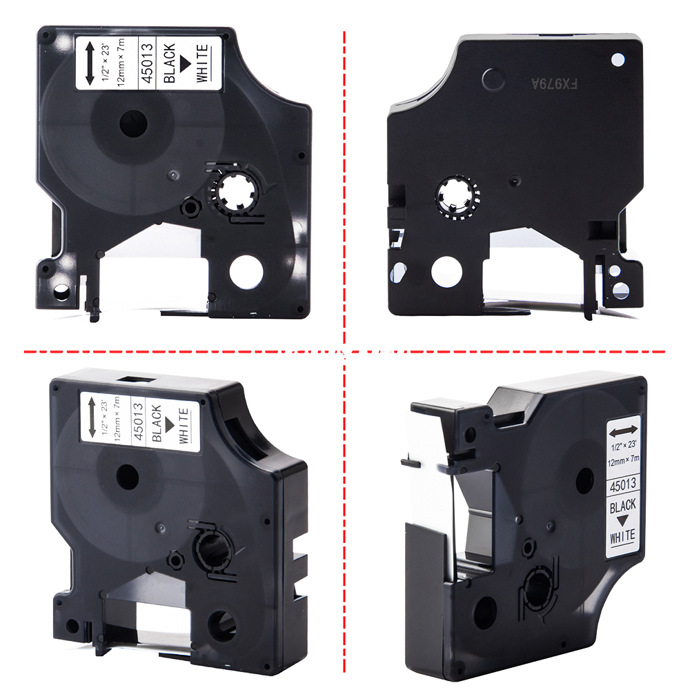 45013 Pita Label Hitam Putih u - Label Printer Tape ulasan dan harga