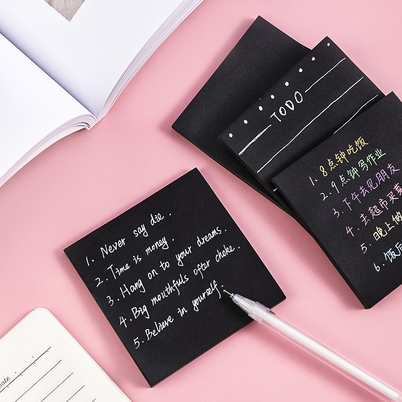 Hitam N Kali Catatan Tempel un - Office Stationery Supply List ulasan dan harga